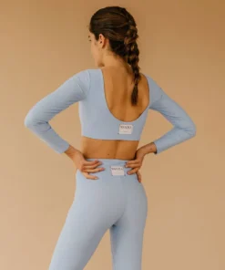 TheManola Clothing Core Crop Top Long Sleeve Cloud Blue 13 TheManola Clothing Core Crop Top Long Sleeve Cloud Blue