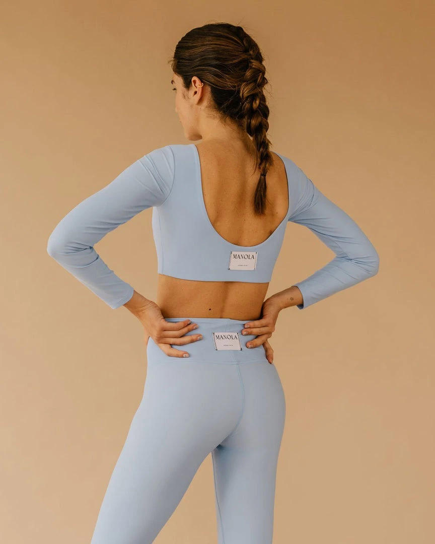 TheManola Clothing Core Crop Top Long Sleeve Cloud Blue 6 TheManola Clothing Core Crop Top Long Sleeve Cloud Blue