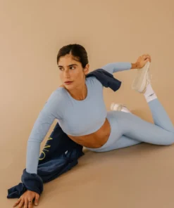 TheManola Clothing Core Crop Top Long Sleeve Cloud Blue 15 TheManola Clothing Core Crop Top Long Sleeve Cloud Blue