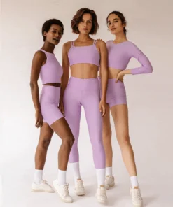 TheManola Clothing Core Crop Top Long Sleeve Purple