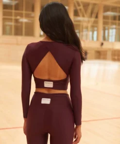 TheManola Clothing Core Triangle Back Long Top Wine Purple