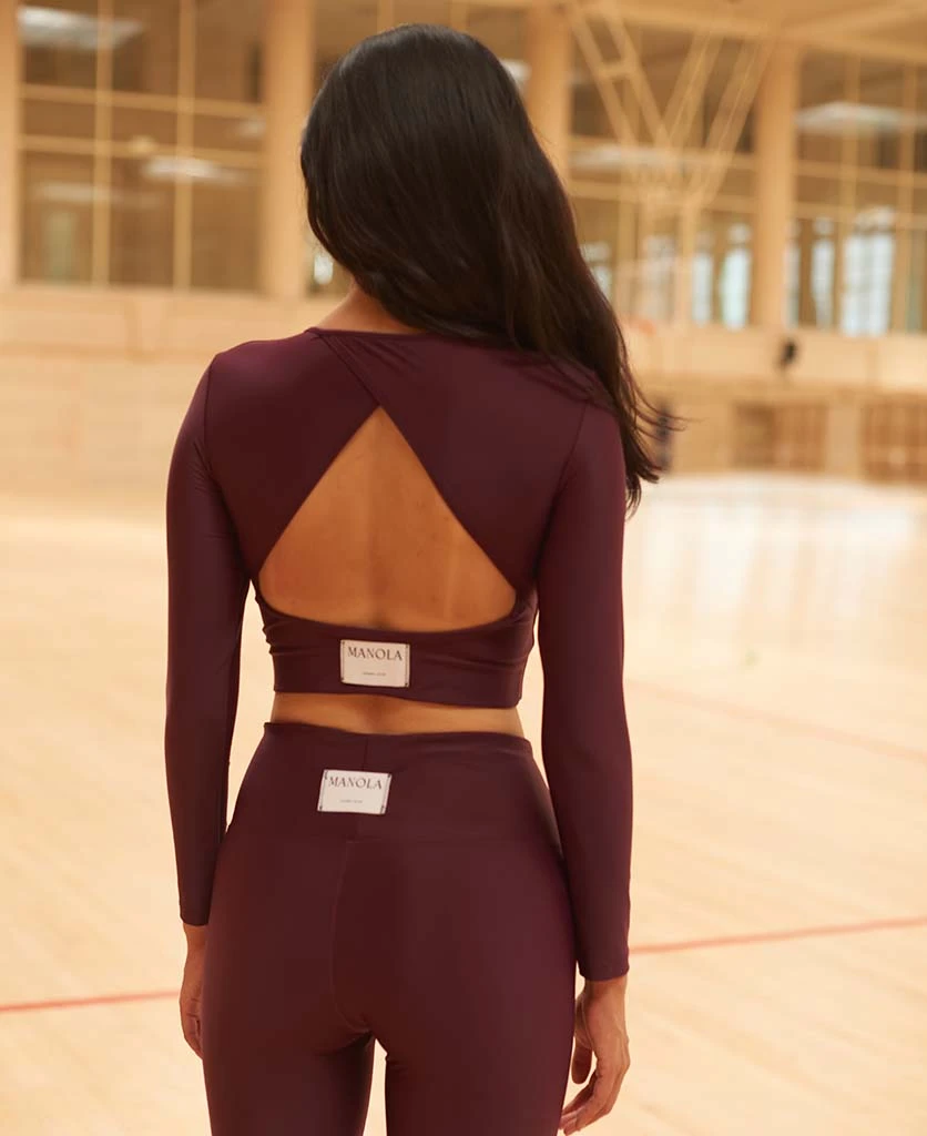 TheManola Clothing Core Triangle Back Long Top Wine Purple 1 TheManola Clothing Core Triangle Back Long Top Wine Purple