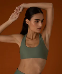 TheManola Core Twist Bra Green Army Clothing