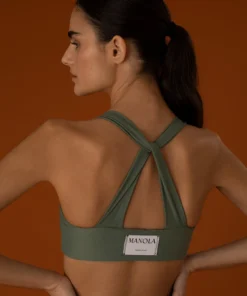 TheManola Core Twist Bra Green Army Clothing
