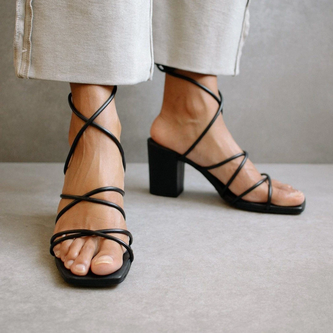 ALOHAS Cosmopolitan Black Sandal Shoes 3 ALOHAS Cosmopolitan Black Sandal Shoes