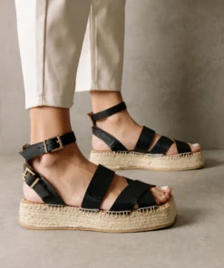 ALOHAS Shoes County Black Espadrilles