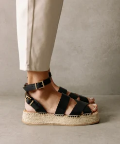 ALOHAS Shoes County Black Espadrilles
