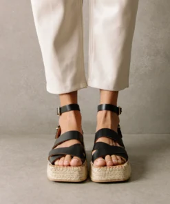 ALOHAS Shoes County Black Espadrilles