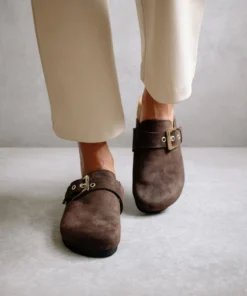 ALOHAS Cozy Dark Brown Suede Shoes