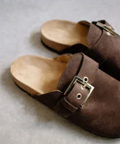 ALOHAS Cozy Dark Brown Suede Shoes