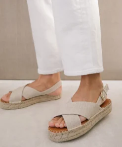 ALOHAS Crossed Platform Bicolor Shoes