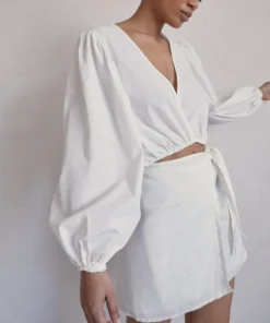 ALOHAS Dazzling Off White Blouse Clothing