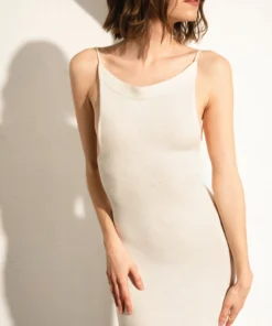 ALOHAS Delicate Strap Knit Dress Ivory 10 ALOHAS Delicate Strap Knit Dress Ivory