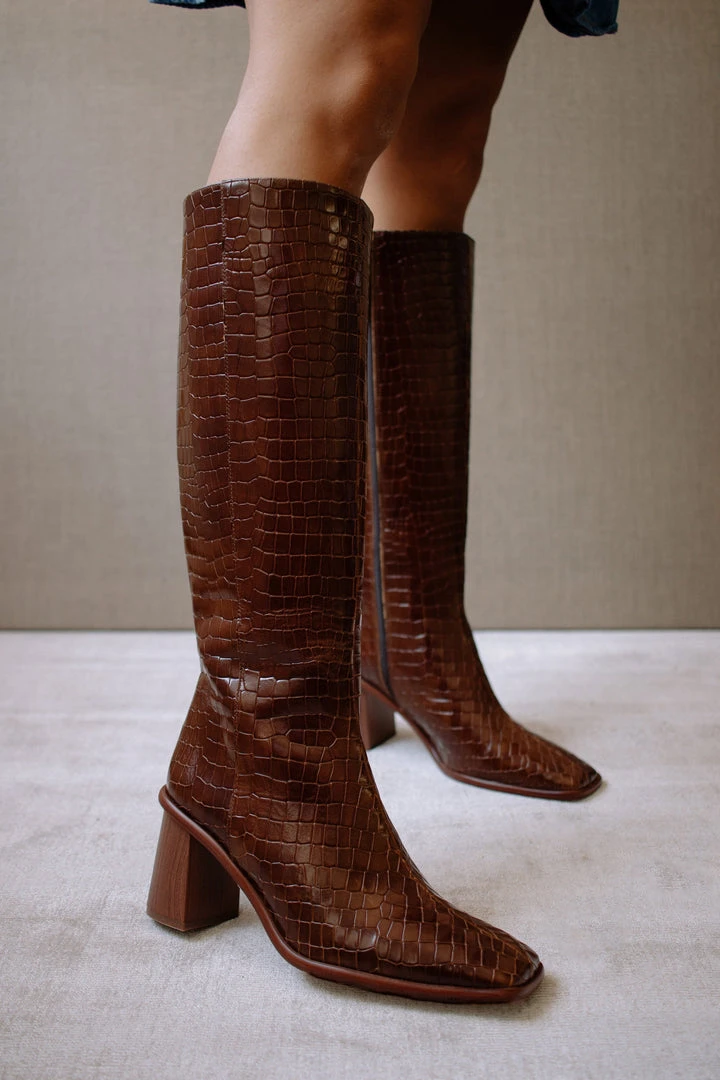 ALOHAS East Croco Brown Shoes 8 ALOHAS East Croco Brown Shoes