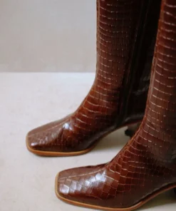 ALOHAS East Croco Brown Shoes 17 ALOHAS East Croco Brown Shoes