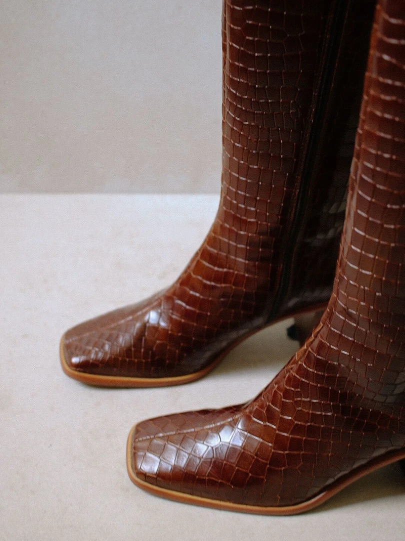 ALOHAS East Croco Brown Shoes 9 ALOHAS East Croco Brown Shoes