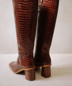 ALOHAS East Croco Brown Shoes 14 ALOHAS East Croco Brown Shoes