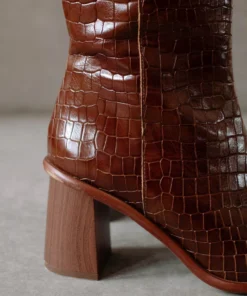 ALOHAS East Croco Brown Shoes