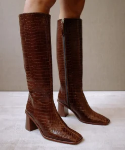 ALOHAS East Croco Brown Shoes