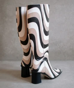 ALOHAS East Kaleidoscope Black Stone Beige Print