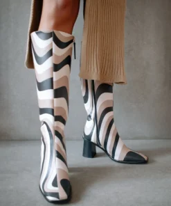 ALOHAS East Kaleidoscope Black Stone Beige Print