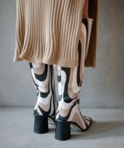 ALOHAS East Kaleidoscope Black Stone Beige Print