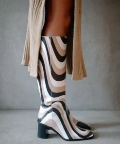 ALOHAS East Kaleidoscope Black Stone Beige Print