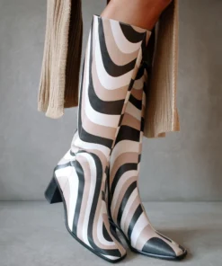 ALOHAS East Kaleidoscope Black Stone Beige Print