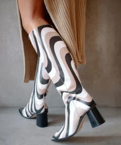 ALOHAS East Kaleidoscope Black Stone Beige Print