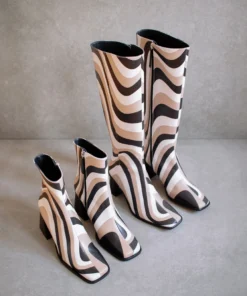 ALOHAS East Kaleidoscope Black Stone Beige Print