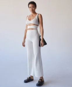 ALOHAS Easy Wide Knit Pants Ivory