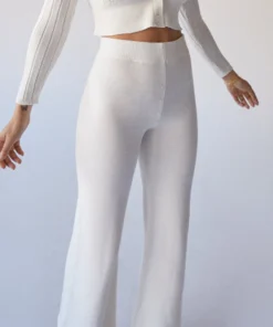 ALOHAS Easy Wide Knit Pants Ivory