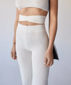 ALOHAS Easy Wide Knit Pants Ivory