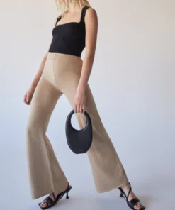 ALOHAS Easy Wide Knit Pants Toasted Almond