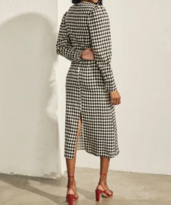 ALOHAS Exclesa Dress Scacchi Black Ivory Clothing