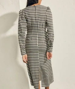 ALOHAS Exclesa Dress Scacchi Black Ivory Clothing