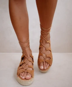 ALOHAS Shoes Gladiator Camel