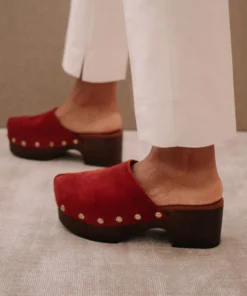 ALOHAS Harley Red - Brick Suede Shoes