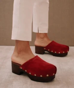 ALOHAS Harley Red - Brick Suede Shoes