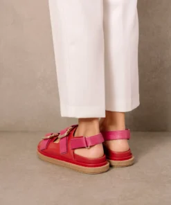 ALOHAS Harper Lipstick Red Magenta Shoes