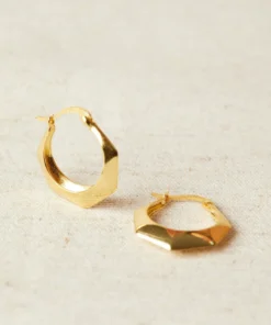 ALOHAS Accessories Hexagon Earrings Gold