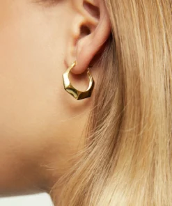 ALOHAS Accessories Hexagon Earrings Gold 11 ALOHAS Accessories Hexagon Earrings Gold