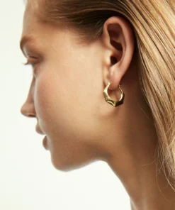ALOHAS Accessories Hexagon Earrings Gold