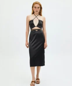 ALOHAS Clothing High Tied Skirt Black
