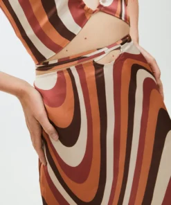 ALOHAS High Tied Skirt Kaleidoscope Red