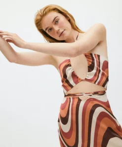 ALOHAS High Tied Skirt Kaleidoscope Red