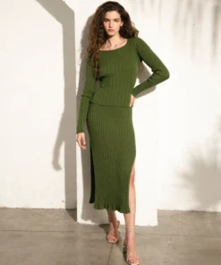 ALOHAS Clothing Honest Backless Knit Top Emerald