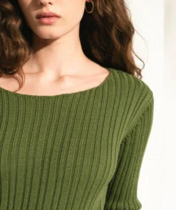 ALOHAS Clothing Honest Backless Knit Top Emerald