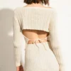 ALOHAS Clothing Honest Backless Knit Top Off White