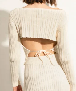 ALOHAS Clothing Honest Backless Knit Top Off White